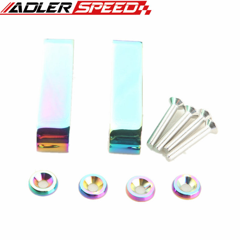 Hood Spacer Risers Set Kit For 90-01 Acura Integra Honda Civic CRX Black/Red/Blue/Neo