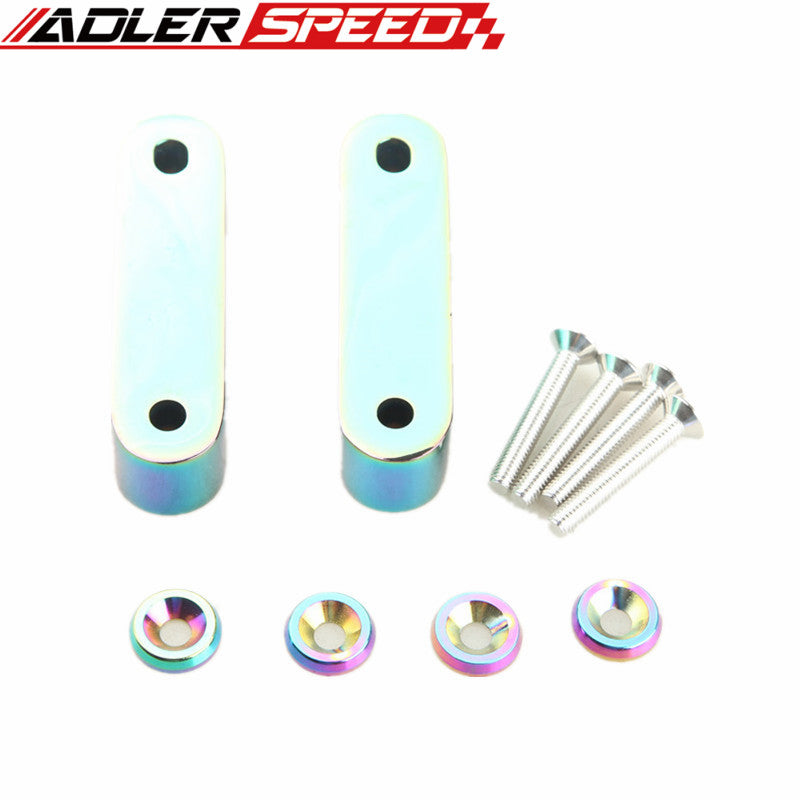 Hood Spacer Risers Set Kit For 90-01 Acura Integra Honda Civic CRX Black/Red/Blue/Neo