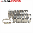 US SHIP 4" Inch Silicone Couplers + Aluminum Turbo Intercooler Pipes + Clamps Kit