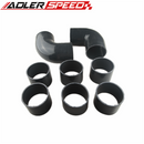 US SHIP 4" Inch Silicone Couplers + Aluminum Turbo Intercooler Pipes + Clamps Kit