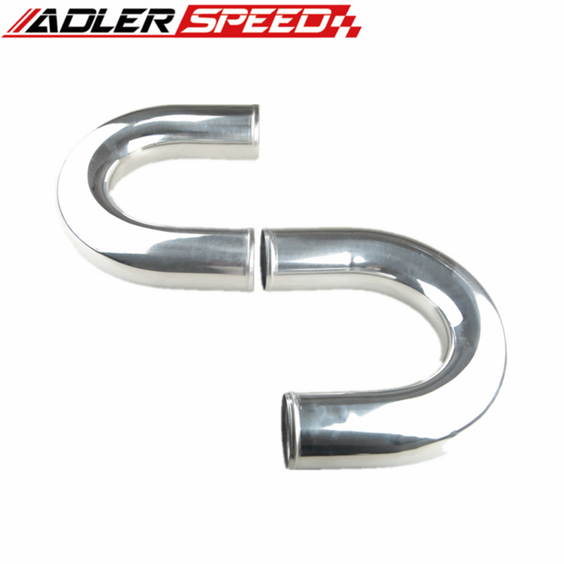 US SHIP 3.5" Inch Universal Aluminum Turbo Intercooler Piping Kit Pipes Clamp Coupler