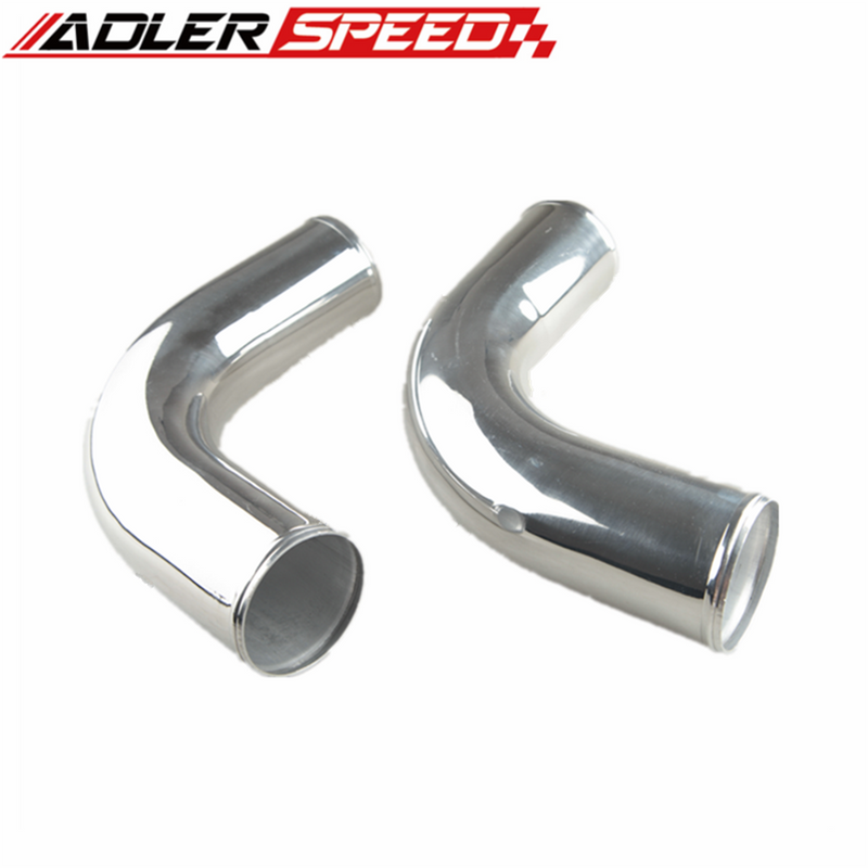 US SHIP 3.5" Inch Universal Aluminum Turbo Intercooler Piping Kit Pipes Clamp Coupler