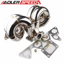 US SHIP For Honda B-Series B18 B16 Ram Horn Manifold Stainless Steel T3 Flange