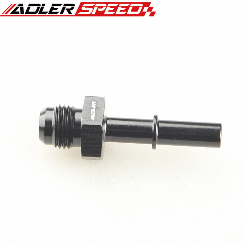 Black/Silver Quick Connect AN-6 To 5/16" ,AN-6 To 3/8" ,AN-8 To 3/8" Male Fuel Line Rail Adapter