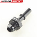 Black/Silver Quick Connect AN-6 To 5/16" ,AN-6 To 3/8" ,AN-8 To 3/8" Male Fuel Line Rail Adapter