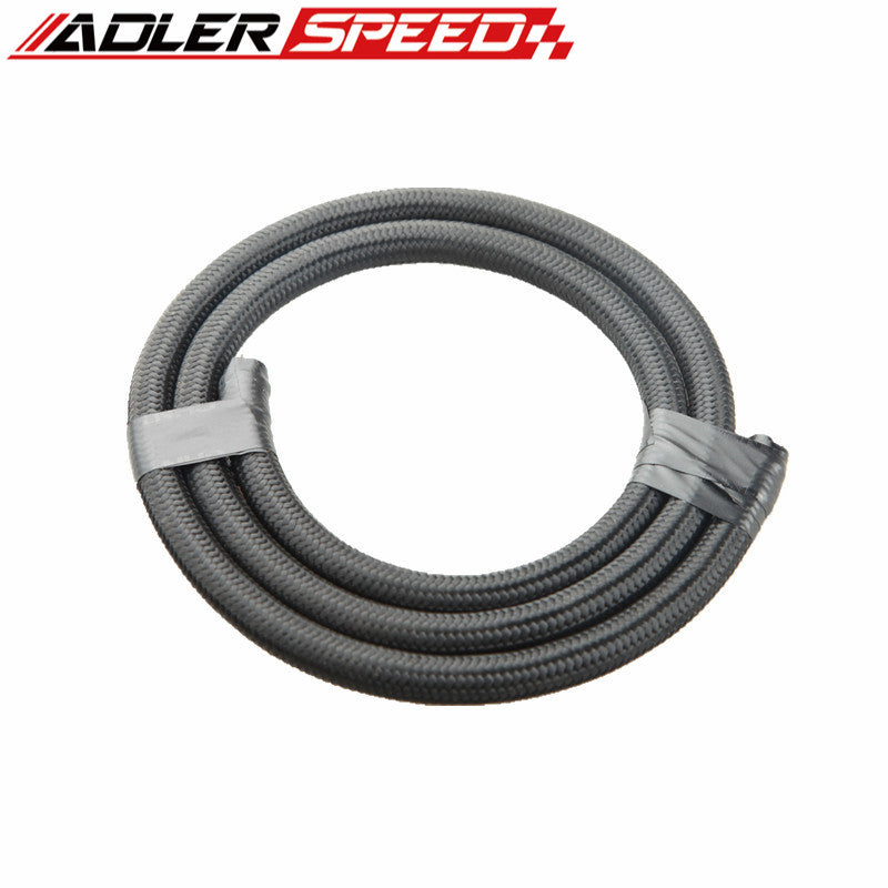 Black Nylon Cover Braided 1500 PSI -10AN AN10 Oil Fuel Gas Line Hose 1M(3.3FT)/3M(9.8FT)/6M(19.7FT)