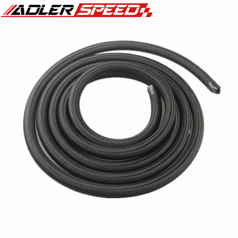 Black Nylon Cover Braided 1500 PSI -10AN AN10 Oil Fuel Gas Line Hose 1M(3.3FT)/3M(9.8FT)/6M(19.7FT)