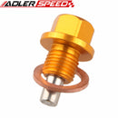 FIT FOR NISSNA TOYOTA MAGNETIC OIL PAN DRAIN PLUG BOLT KIT WITH CRUSH WASHER