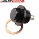 BLACK FIT FOR BMW MAGNETIC OIL PAN DRAIN PLUG BOLT KIT WITH CRUSH WASHER