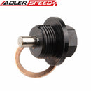 BLACK FIT FOR BMW MAGNETIC OIL PAN DRAIN PLUG BOLT KIT WITH CRUSH WASHER