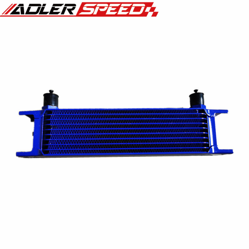Universal 10 Row AN-10 AN10 Engine Transmission Oil Cooler Blue