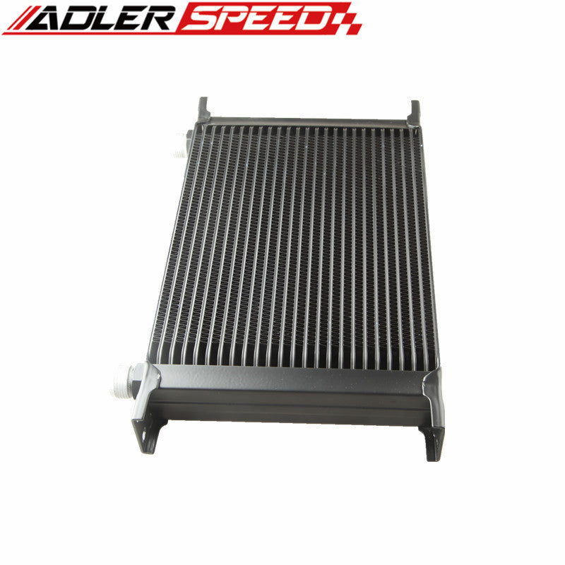 ADLERSPEED Universal 25 Row AN10 AN-10 Engine Transmission Oil Cooler Black