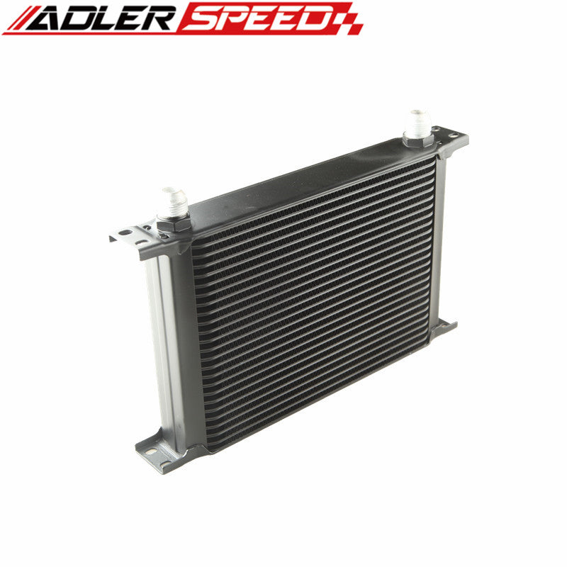 ADLERSPEED Universal 25 Row AN10 AN-10 Engine Transmission Oil Cooler Black