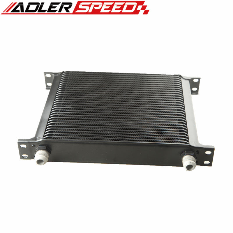 ADLERSPEED Universal 30 Row 10AN AN-10 AN10 Engine Transmission Oil Cooler Black