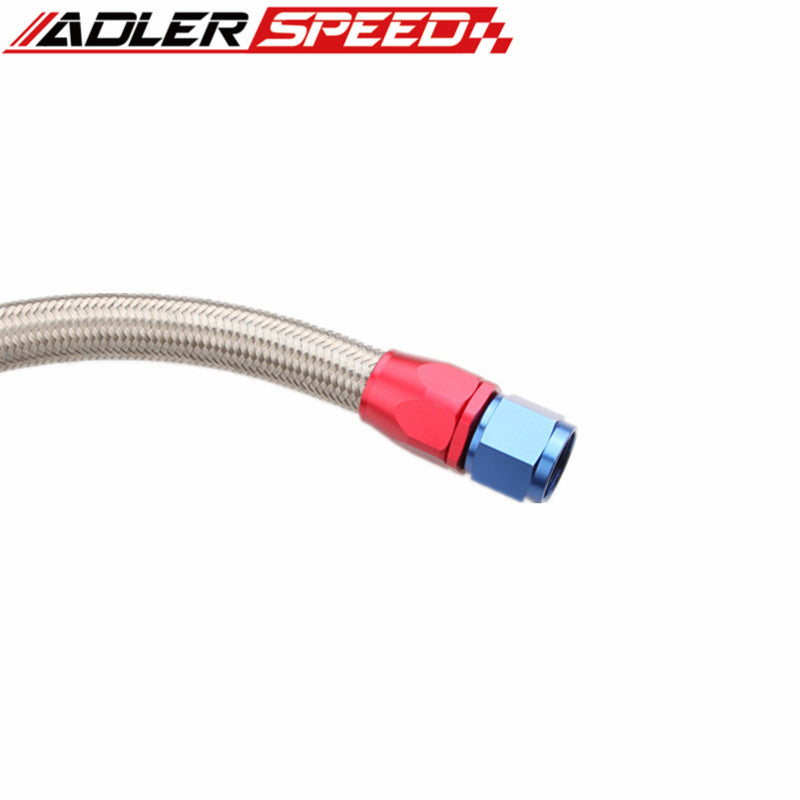 24" 6AN SS Braided Racing Performance Oil Fuel Coolant Line Hose Assembly