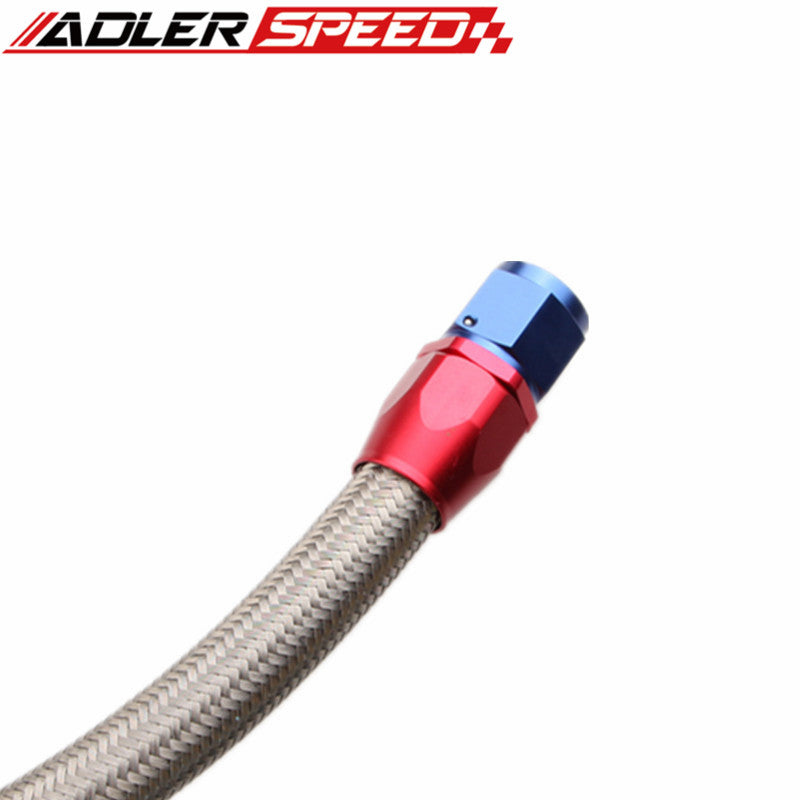 48" 6AN SS Braided Racing Performance Oil Fuel Coolant Line Hose Assembly