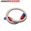 24" 45° 8AN SS Braided Racing Performance Oil Fuel Coolant Line Hose Assembly