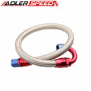 24" 90° 10AN SS Braided Racing Performance Oil Fuel Coolant Line Hose Assembly