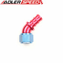 ADLERSPEED 12AN AN-12 45 Degree Push-Lock One Pieces Hose End Fitting Red/Blue