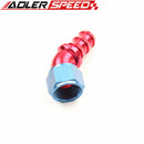 ADLERSPEED 12AN AN-12 45 Degree Push-Lock One Pieces Hose End Fitting Red/Blue
