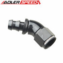 AN6 AN-6/AN8 AN-8/AN10 AN-10/AN12 AN-12 45 Degree Push-Lock One Pieces Full Flow Hose End Fitting