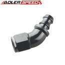 AN6 AN-6/AN8 AN-8/AN10 AN-10/AN12 AN-12 45 Degree Push-Lock One Pieces Full Flow Hose End Fitting