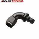 6AN/ 8AN/ 10AN /AN12 90 Degree Push-Lock One Pieces Full Flow Hose End Fitting