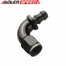 6AN/ 8AN/ 10AN /AN12 90 Degree Push-Lock One Pieces Full Flow Hose End Fitting