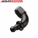 6AN/ 8AN/ 10AN /AN12 90 Degree Push-Lock One Pieces Full Flow Hose End Fitting