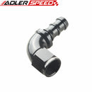 6AN/ 8AN/ 10AN /AN12 90 Degree Push-Lock One Pieces Full Flow Hose End Fitting