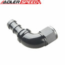 6AN/ 8AN/ 10AN /AN12 90 Degree Push-Lock One Pieces Full Flow Hose End Fitting