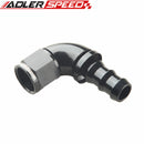 6AN/ 8AN/ 10AN /AN12 90 Degree Push-Lock One Pieces Full Flow Hose End Fitting