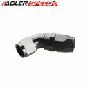 Aluminum Swivel 45 Degree 10AN AN10 AN-10 Hose End Red & Blue  /Black
