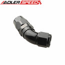 Aluminum Swivel 45 Degree 10AN AN10 AN-10 Hose End Red & Blue  /Black