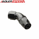 Aluminum Swivel 45 Degree 10AN AN10 AN-10 Hose End Red & Blue  /Black