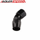 Aluminum Full Flow Swivel 45 Degree 12AN AN12 AN-12 Hose End Black /Red& Blue