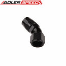 Aluminum Full Flow Swivel 45 Degree 12AN AN12 AN-12 Hose End Black /Red& Blue
