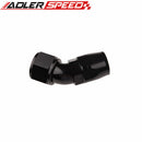 Aluminum Full Flow Swivel 45 Degree 12AN AN12 AN-12 Hose End Black /Red& Blue