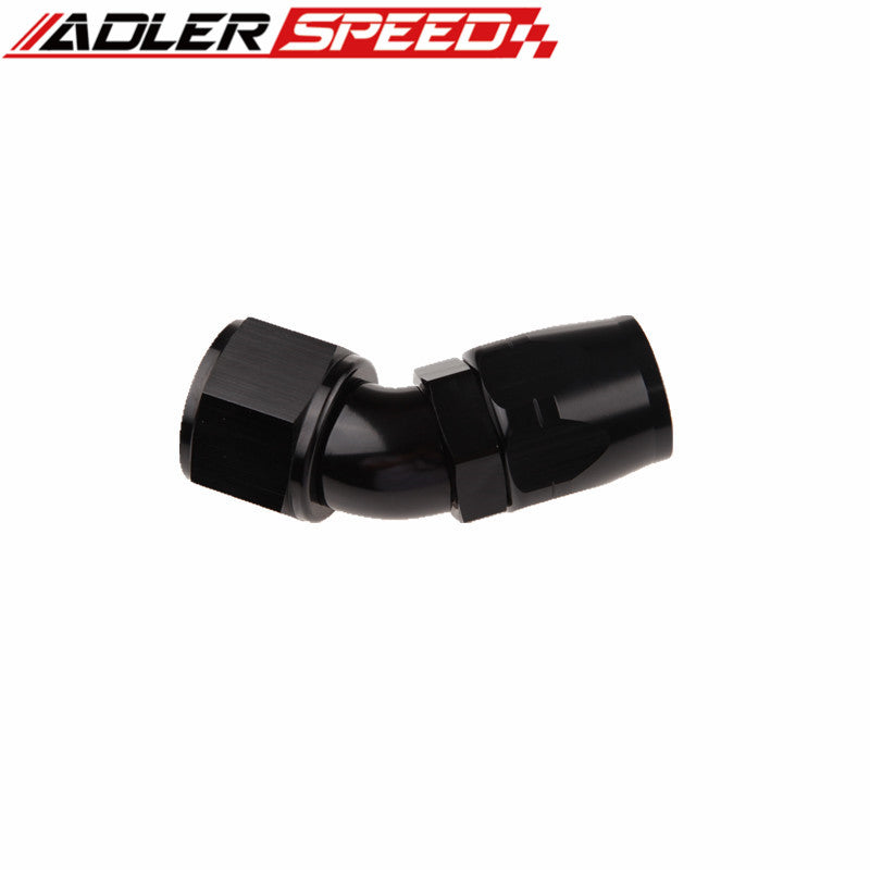 Aluminum Full Flow Swivel 45 Degree 12AN AN12 AN-12 Hose End Black /Red& Blue