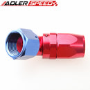 Aluminum Full Flow Swivel 45 Degree 12AN AN12 AN-12 Hose End Black /Red& Blue