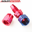 Aluminum Full Flow Swivel 45 Degree 12AN AN12 AN-12 Hose End Black /Red& Blue