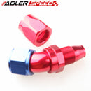 Aluminum Full Flow Swivel 45 Degree 12AN AN12 AN-12 Hose End Black /Red& Blue