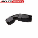 Full Flow Swivel 45 Degree -8AN 8AN 8AN AN8 Hose End Black /Red& Blue