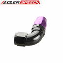 ADLERSPEED 90 Degree AN-10 Full Flow Swivel Hose End Fitting Aluminum Black/ Red& Blue/ Blk&Pur