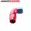 ADLERSPEED 90 Degree AN-10 Full Flow Swivel Hose End Fitting Aluminum Black/ Red& Blue/ Blk&Pur