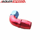 ADLERSPEED 90 Degree AN-10 Full Flow Swivel Hose End Fitting Aluminum Black/ Red& Blue/ Blk&Pur