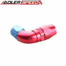 ADLERSPEED 90 Degree AN-10 Full Flow Swivel Hose End Fitting Aluminum Black/ Red& Blue/ Blk&Pur