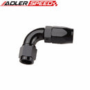ADLERSPEED 90 Degree 8AN AN-8 Full Flow Swivel Hose End Fitting Aluminum Black/ Red & Blue
