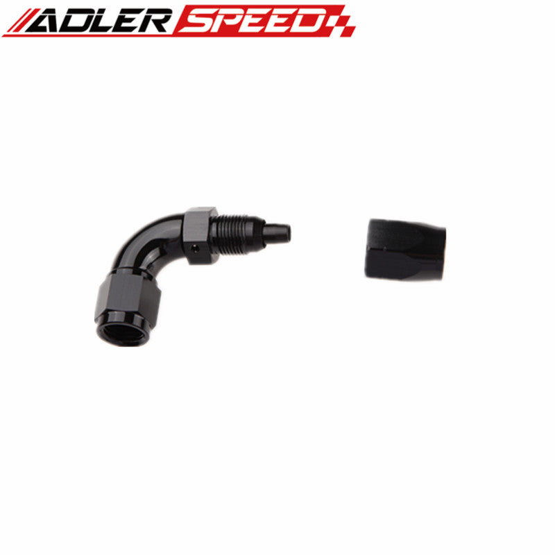 ADLERSPEED 90 Degree 8AN AN-8 Full Flow Swivel Hose End Fitting Aluminum Black/ Red & Blue