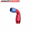 ADLERSPEED 90 Degree 8AN AN-8 Full Flow Swivel Hose End Fitting Aluminum Black/ Red & Blue